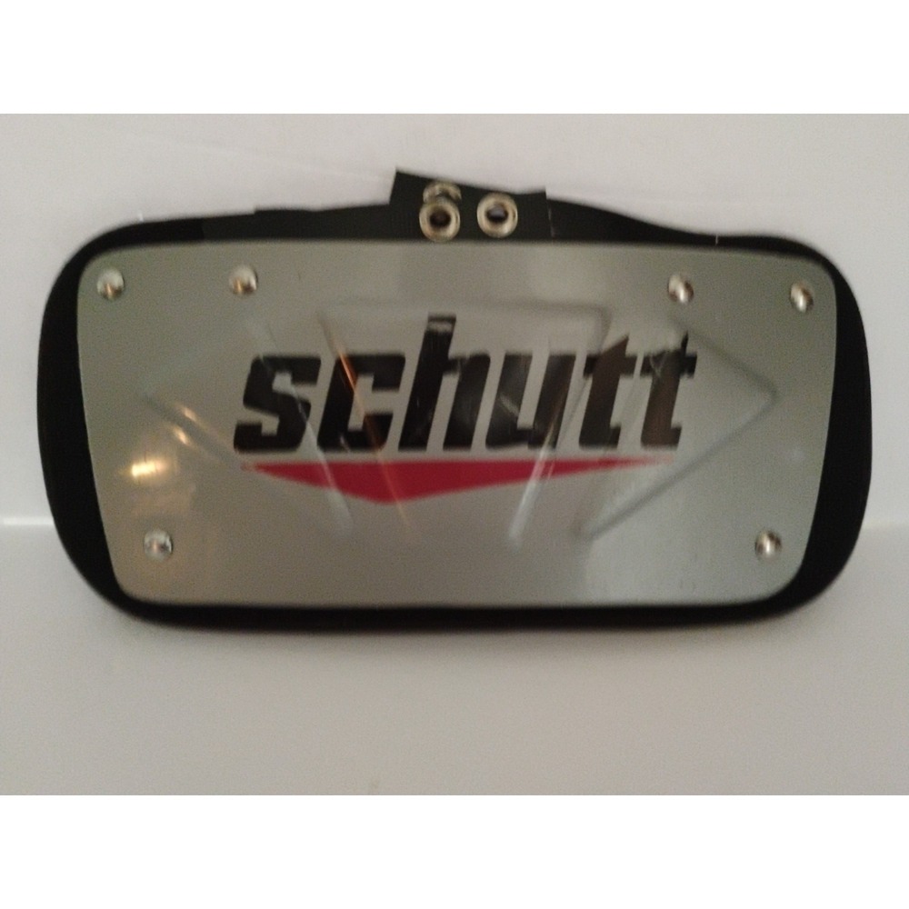 Schutt Football gray and black Backplate Back Plate Pad 12 1/2" x 6 1/2"